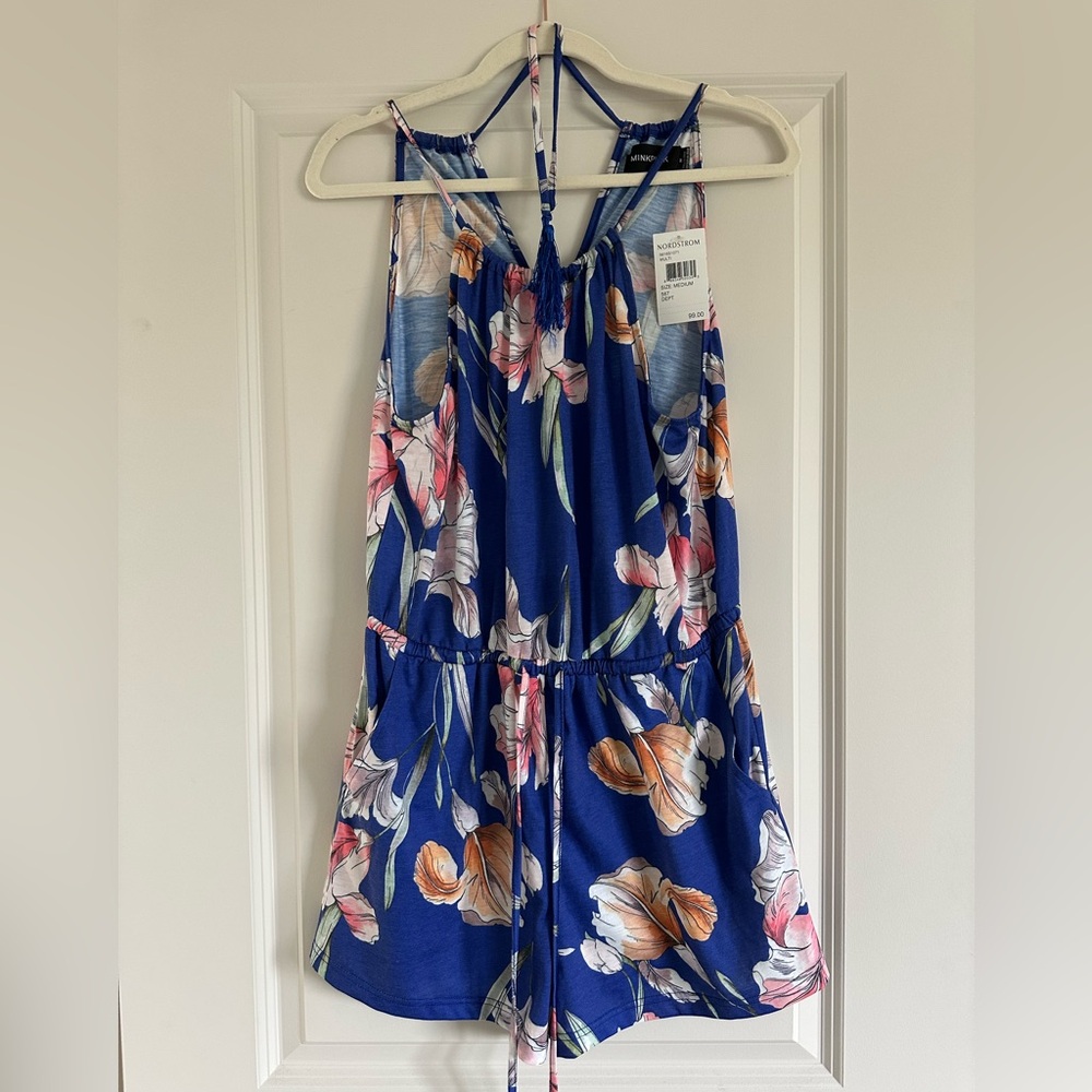 NEW MINKPINK Blue Floral Jumpsuit